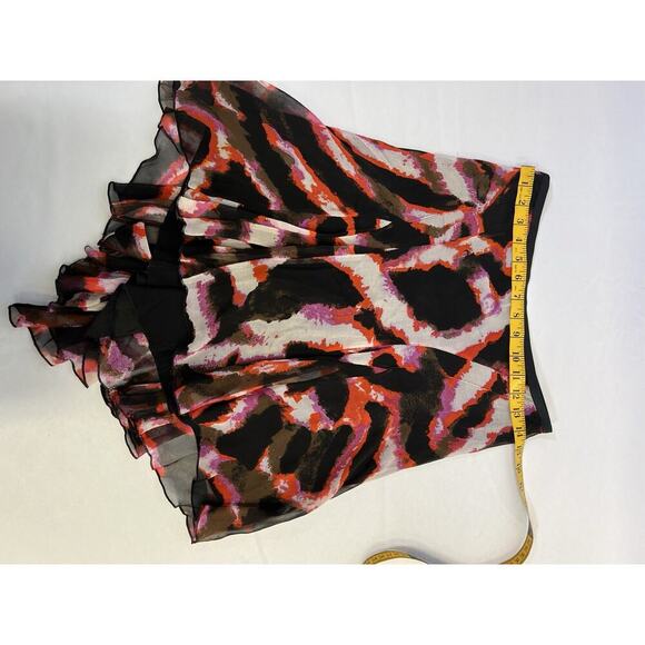 VTG Y2K Diane Von Furstenberg Silk Midi Skirt Abstract Size 2 - Picture 8 of 12